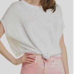 Alice + Olivia Cammy Tie-Front Short-Sleeve T-Shirt size S!